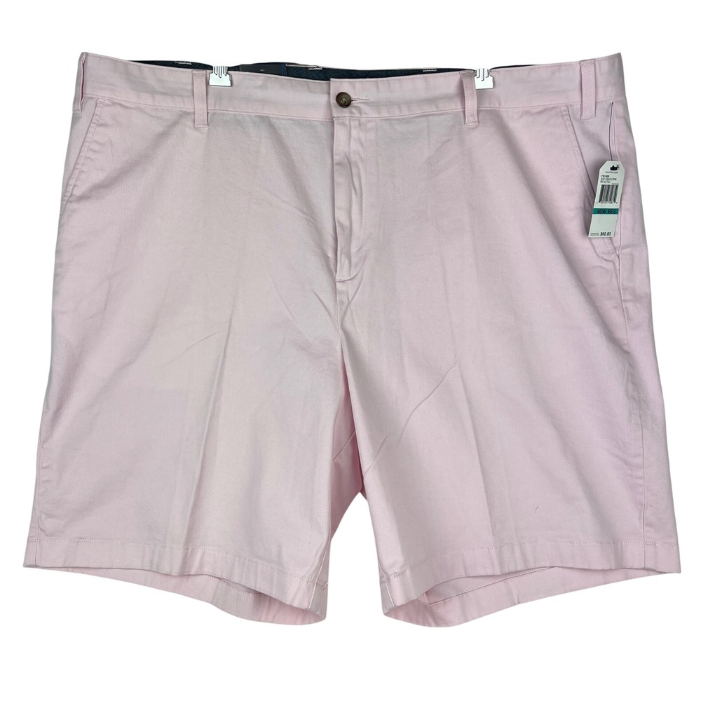 Nautica The Deck Short Mens 46 (46W Big) Cradle Pink‎ Stretch Flat Front NWT